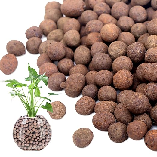 2.2LB Leca Clay Pebbles for Plants, Expanded Leca Balls for Indoor Plants, Orchid Potting Mix, Soil Amendment, Drainage, Easy Reusability, 4-16mm