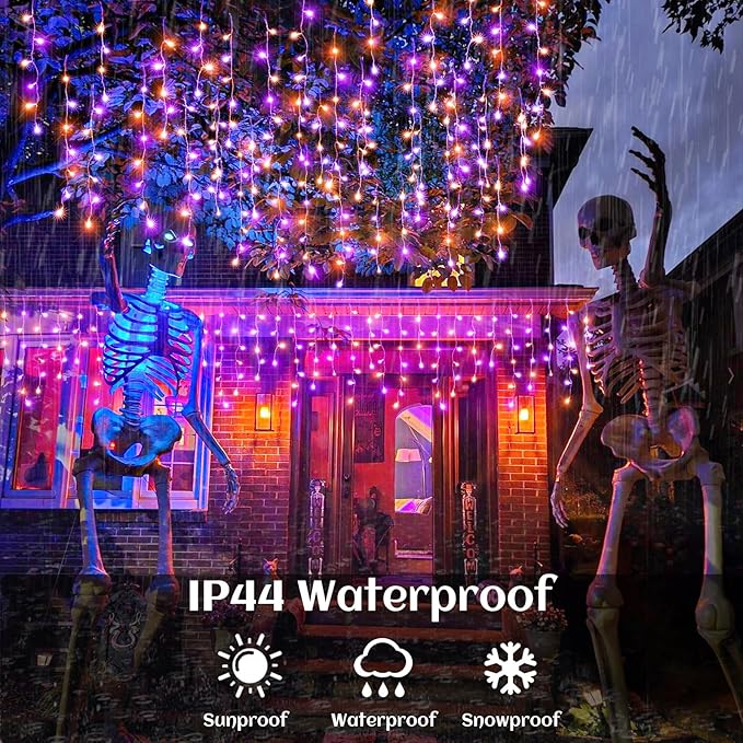 Christmas Lights Outdoor, Clear Wire Twinkle String Lights Indoor, 8 Modes String Lights for Outdoor Indoor Home Party Decorations, BlueWhite