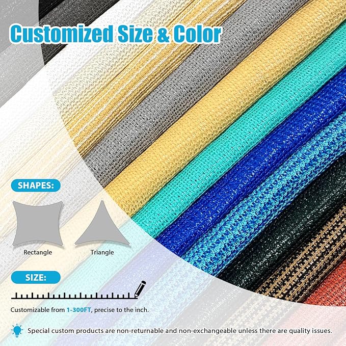 Amagenix Sun Shade Sail 7X9 Curved Edge Outdoor Shade Canopy Dark Grey Breathable 95% UV Block Shade Cloth for Patio Garden Backyard (We Make Custom Size)