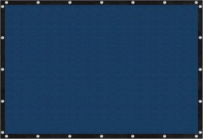VICLLAX Shade Fabric Sun Shade Cloth with Every 2 FT Grommets for Patio Garden Pergola Cover Canopy 10x17 FT, Dark Blue
