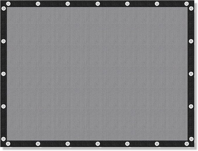 VICLLAX Shade Fabric Sun Shade Cloth with Every 2 FT Grommets for Patio Garden Pergola Cover Canopy 12x19 FT, Light Grey