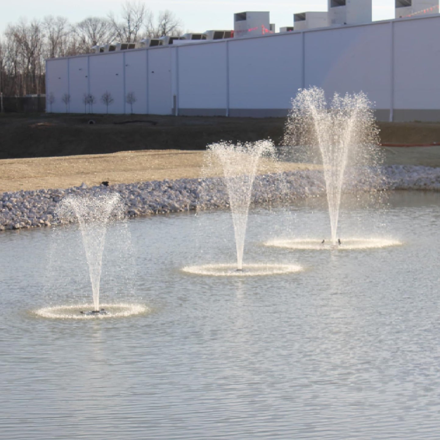HALF OFF PONDS Floating Fountain – 1 HP Pond Aerator, 100' Cord – 15,000 GPH Water Pump – 13 Spray Patterns - Color-Changing LED Lights - for Large Ponds, Lakes & Water Gardens