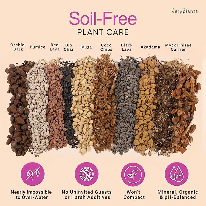 Molly's Orchid Mix - Premium Soilless Potting Mix for Orchids - Contains Bark, Coco Chips, Akadama, Pumice, Lava Rock 3 Dry Quarts