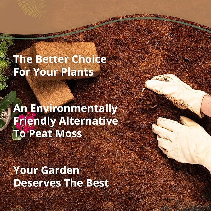 Buffered Coco Bliss (40lbs) - 100% Buffered Coco Coir - Organic Coco Coir for Plants, Garden Soil, & Potting Mixes - Coconut Fiber Substrate Mixes with Potting Soil for Indoor Plants & Outdoor Plants