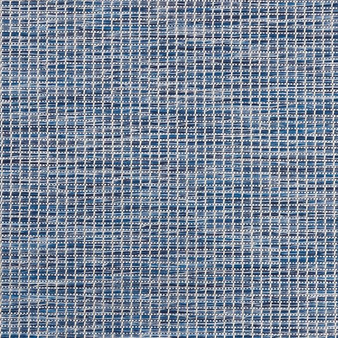 Nourison Positano Indoor-Outdoor Navy Blue 8' x 10' Area Rug, Easy Cleaning, Non Shedding, Bed Room, Living Room, Dining Room, Backyard, Deck, Patio (8x10)