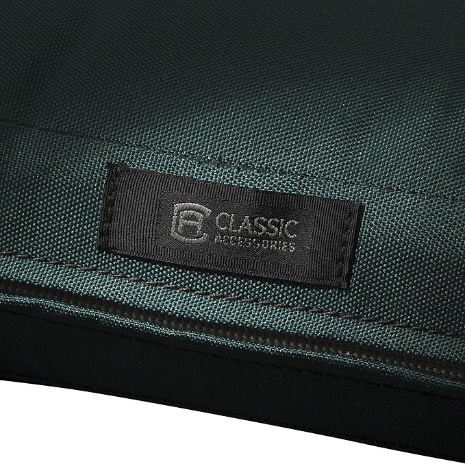 Classic Accessories Ravenna Water-Resistant 21 x 19 x 5 Inch Patio Seat Cushion, Mallard Green, Patio Loveseat Cushion