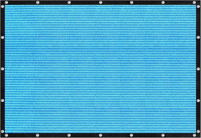 VICLLAX Shade Fabric Sun Shade Cloth with Every 2 FT Grommets for Patio Garden Pergola Cover Canopy 23x23 FT, Mixed Turquoise