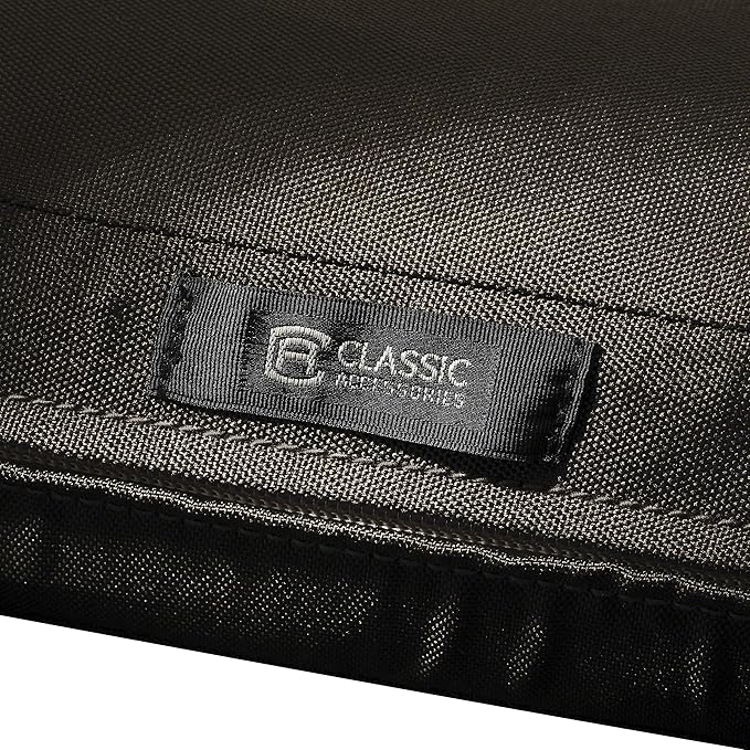 Classic Accessories Ravenna Water-Resistant 21 x 19 x 3 Inch Patio Seat Cushion, Espresso, Chair Seat Cushion